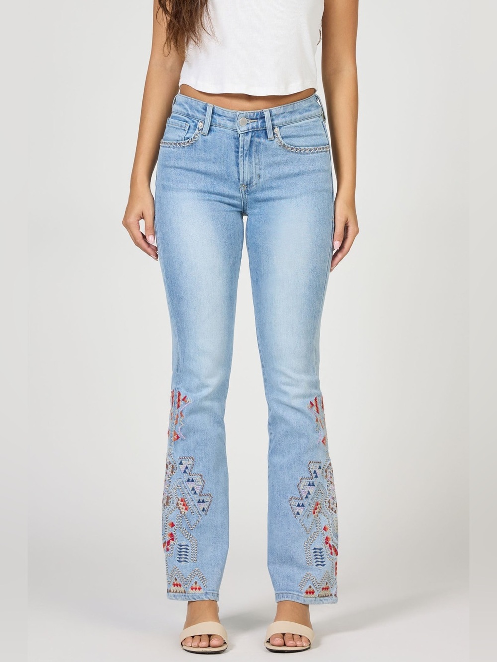 Dear John Jaxtyn Bootcut Jeans Santa Fe Embroidered Women’s Size 27 NWT